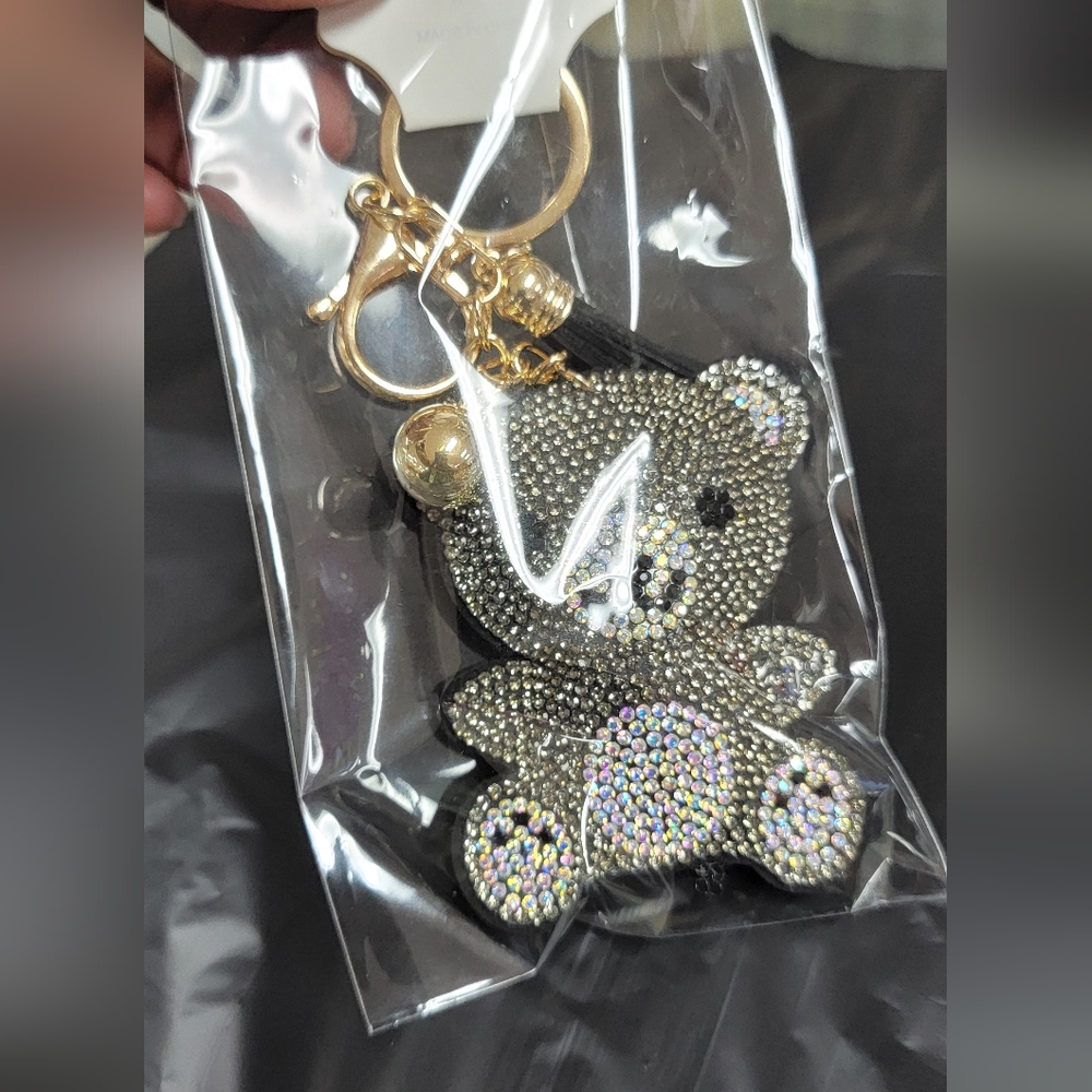 New In Package Crystal Bear Keychain